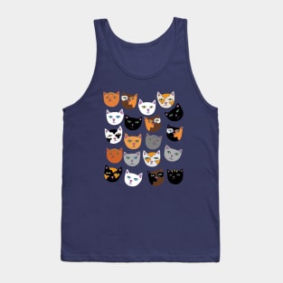 Crazy Cat Lady Pattern cats Tank Top